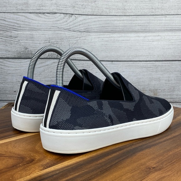 Rothy’s The Original Slip On Sneaker Black Grey Camo Women’s Shoe Size 6.5 - Picture 5 of 12